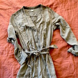 Full body jumpsuit. Olive green